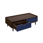 Manhattan Comfort Duane Mid-Century Modern 47" Coffee Table in Navy Blue