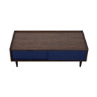 Manhattan Comfort Duane Mid-Century Modern 47" Coffee Table in Navy Blue
