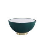 Manhattan Comfort Anderson Modern Sintered Stone Top Upholstered Coffee Table in Green