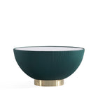 Manhattan Comfort Anderson Modern Sintered Stone Top Upholstered Coffee Table in Green