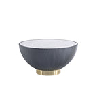 Manhattan Comfort Anderson Modern Sintered Stone Top Upholstered Coffee Table in Gray