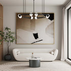 Manhattan Comfort Alondra Modern Glam Sintered Stone Top Coffee Table in Black