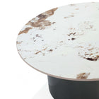 Manhattan Comfort Alondra Modern Glam Sintered Stone Top Coffee Table in Black