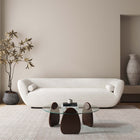 Manhattan Comfort Artesia Modern Glam Glass Top Wood Coffee Table in Walnut