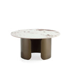 Manhattan Comfort Monica Modern Glam Sintered Stone Top Coffee Table in Bronze