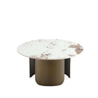 Manhattan Comfort Monica Modern Glam Sintered Stone Top Coffee Table in Bronze