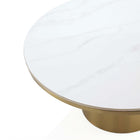Manhattan Comfort Glenn Modern Glam Sintered Stone Top Coffee Table in Gold