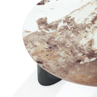 Manhattan Comfort Laurel Modern Glam Sintered Stone Top Coffee Table in Black