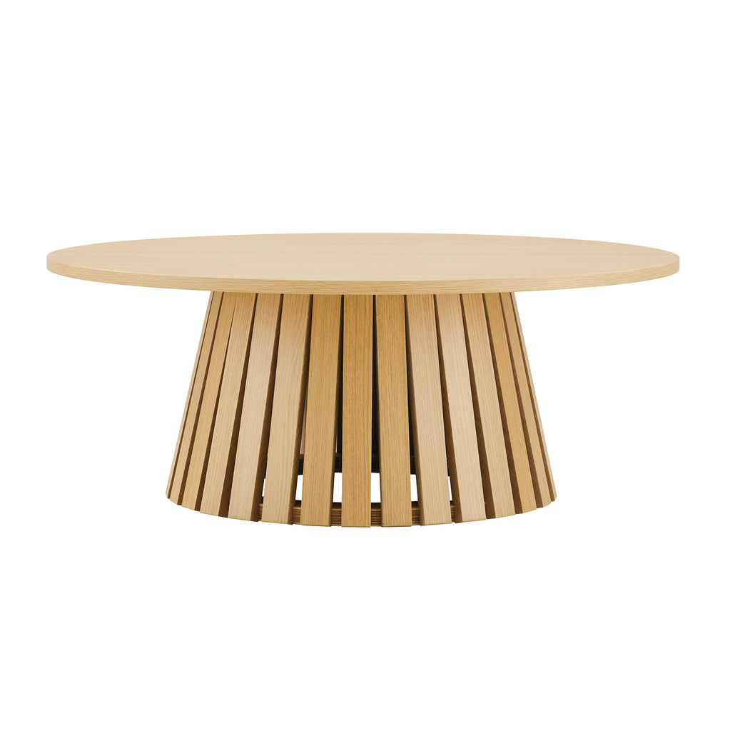 Manhattan Comfort Layla Scandinavian Modern Coffee Table in Light Oak