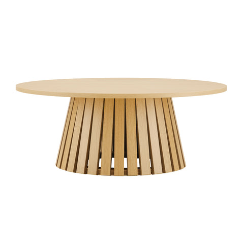 Manhattan Comfort Layla Scandinavian Modern Coffee Table in Light Oak