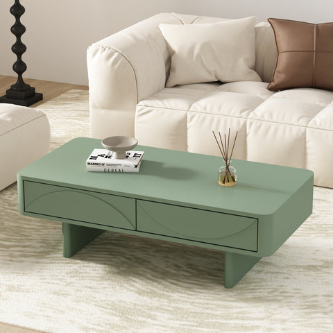 Manhattan Comfort Ella Modern 47" Coffee Table in Sage Green