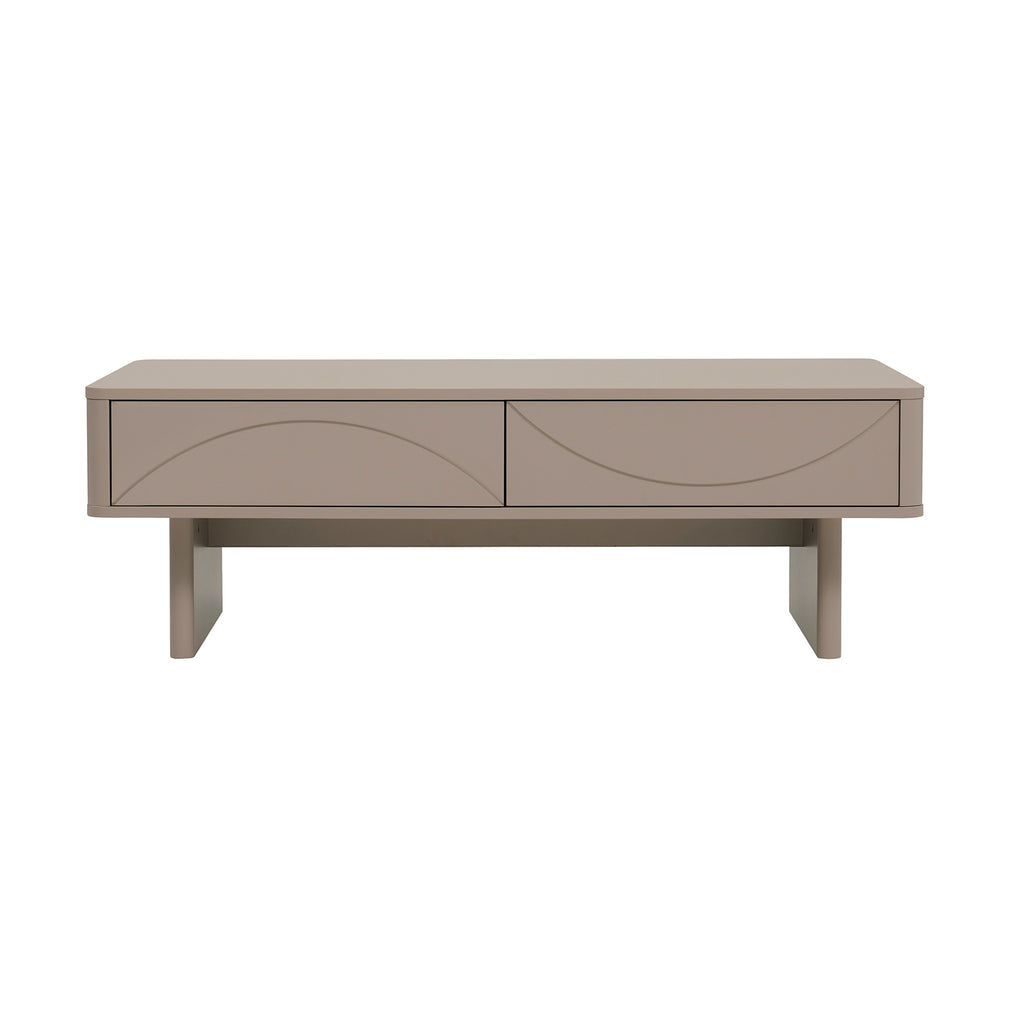 Manhattan Comfort Ella Modern 47" Coffee Table in Mocha