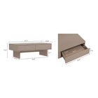 Manhattan Comfort Ella Modern 47" Coffee Table in Mocha