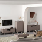 Manhattan Comfort Ella Modern 47" Coffee Table in Mocha
