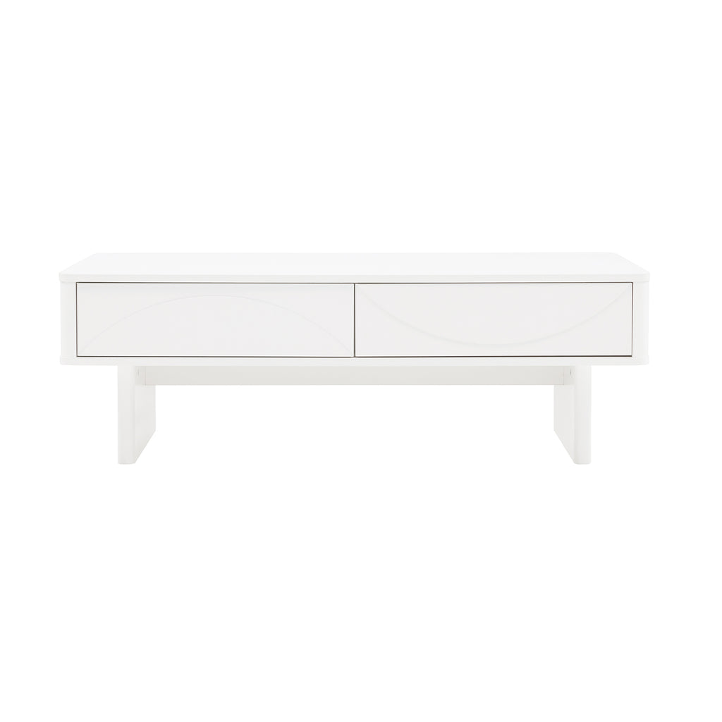 Manhattan Comfort Ella Modern 47" Coffee Table in White