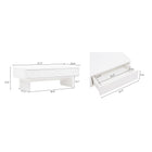 Manhattan Comfort Ella Modern 47" Coffee Table in White