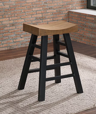 American Heritage Billiards Cheyenne Stool in Reclaimed Wood Bar Height