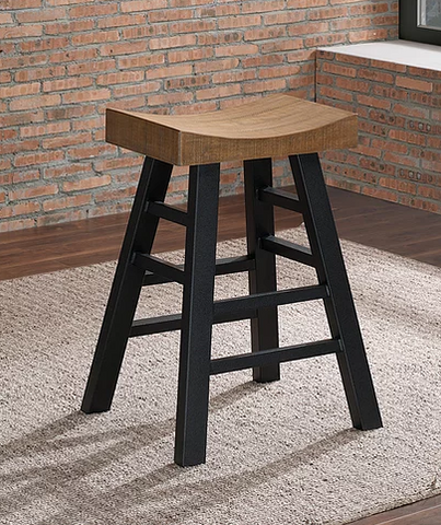 American Heritage Billiards Cheyenne Stool in Reclaimed Wood Bar Height