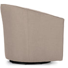 Baxton Studio Porter Modern and Contemporary Classic Retro Beige Fabric Upholstered Swivel Tub Chair