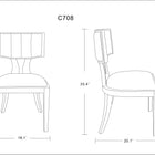 Manhattan Comfort Pulitzer Traditional Vegan Leather Wood Dining Chair in Pearl White - Set of 2