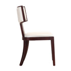Manhattan Comfort Pulitzer Traditional Vegan Leather Wood Dining Chair in Pearl White - Set of 2