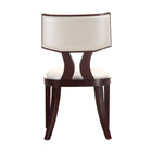 Manhattan Comfort Pulitzer Traditional Vegan Leather Wood Dining Chair in Pearl White - Set of 2