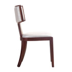 Manhattan Comfort Pulitzer Traditional Vegan Leather Wood Dining Chair in Silver - Set of 2