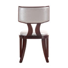Manhattan Comfort Pulitzer Traditional Vegan Leather Wood Dining Chair in Silver - Set of 2