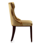 Manhattan Comfort Reine Traditional Wood Upholstered Dining Chair in Antique Gold - Set of 2