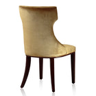 Manhattan Comfort Reine Traditional Wood Upholstered Dining Chair in Antique Gold - Set of 2