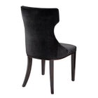 Manhattan Comfort Reine Traditional Wood Upholstered Dining Chair in Black - Set of 2