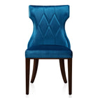 Manhattan Comfort Reine Traditional Wood Upholstered Dining Chair in Cobalt Blue - Set of 2
