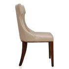 Manhattan Comfort Reine Traditional Wood Upholstered Dining Chair in Cream - Set of 2