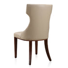 Manhattan Comfort Reine Traditional Wood Upholstered Dining Chair in Cream - Set of 2