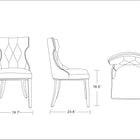 Manhattan Comfort Reine Traditional Wood Upholstered Dining Chair in Gray - Set of 2 - DC007-GY