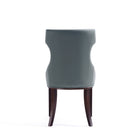 Manhattan Comfort Reine Traditional Wood Upholstered Dining Chair in Gray - Set of 2 - DC007-PE