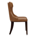 Manhattan Comfort Reine Traditional Wood Upholstered Dining Chair in Saddle Brown - Set of 2