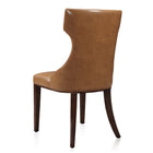 Manhattan Comfort Reine Traditional Wood Upholstered Dining Chair in Saddle Brown - Set of 2