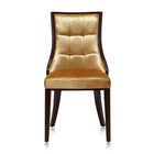 Manhattan Comfort Fifth Avenue Traditional Wood Upholstered Dining Chair in Antique Gold - Set of 2