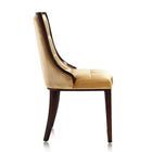 Manhattan Comfort Fifth Avenue Traditional Wood Upholstered Dining Chair in Antique Gold - Set of 2