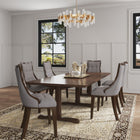 Manhattan Comfort Fifth Avenue Traditional Wood Upholstered Dining Chair in Gray - Set of 2