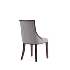 Manhattan Comfort Fifth Avenue Traditional Wood Upholstered Dining Chair in Gray - Set of 2