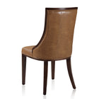 Manhattan Comfort Fifth Avenue Traditional Wood Upholstered Dining Chair in Saddle Brown - Set of 2