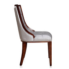 Manhattan Comfort Fifth Avenue Traditional Wood Upholstered Dining Chair in Silver - Set of 2