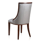 Manhattan Comfort Fifth Avenue Traditional Wood Upholstered Dining Chair in Silver - Set of 2