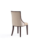 Manhattan Comfort Fifth Avenue Traditional Wood Upholstered Dining Chair in Tan - Set of 2 - DC008-TN