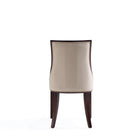 Manhattan Comfort Fifth Avenue Traditional Wood Upholstered Dining Chair in Tan - Set of 2 - DC008-TN
