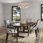 Manhattan Comfort Fifth Avenue Traditional Wood Upholstered Dining Chair in Silver