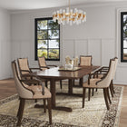 Manhattan Comfort Fifth Avenue Traditional Wood Upholstered Dining Chair in Tan