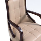 Manhattan Comfort Fifth Avenue Traditional Wood Upholstered Dining Chair in Tan